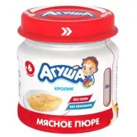 Фото акции АГУША Пюре КРОЛИК мясное 80г