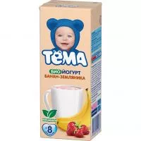 Фото акции Биойогурт питьевой Тема банан земляника для детей с 8 месяцев 2,8% 210г
