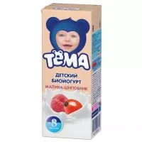 Фото акции Биойогурт Тема питьевой Малина и Шиповник 2.8% 210г