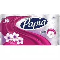 Фото акции Бумага туалетная Papia Балийский Цветок 3 слоя 8шт