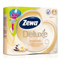 Фото акции Бумага туалетная Zewa Deluxe Delicate Care 3 слоя 4 рулона