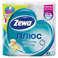 Фото акции Бумага туалетная Zewa Plus зеленая 2 слоя 4 шт.