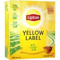 Фото акции Чай черный, Lipton Yellow label, 100х2г