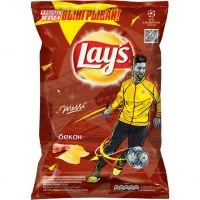 Фото акции Чипсы из натурального картофеля LAY'S со вкусом бекона 90г
