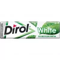 Фото акции DIROL Резинка WHITE жев.вк.мяты 13,6г