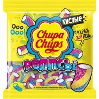 Фото акции Экструдированный Мармелад «Чупа Чупс» «Роллсы» со вкусом апельсина и лимона 150г