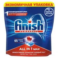 Фото акции FINISH Бесфосфатное сред.POWERB.ALL IN 1 MAX д/ПММ 65шт