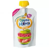 Фото акции ФрутоНяня 90 г. Десерт из яблок, клубники и малины