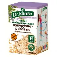 Фото акции Хлебцы Dr.Korner, хрустящие, кукурузно-рисовые, с прованскими травами, 100 г