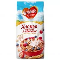 Фото акции Хлопья зерновые «Мультизлаковые» 1/250 ц/п (ТМ «Любятово»)