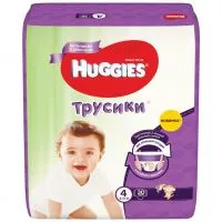 Фото акции HUGGIES (ХАГГИС) Трусики-подгузники мальчикам и девочкам р4,9-14кг, 30шт