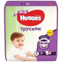 Фото акции HUGGIES (ХАГГИС) Трусики-подгузники мальчикам и девочкам р5,13-17кг, 26шт