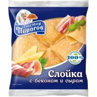 Фото акции Изделие хлебобулочное слоеное Слойка с беконом и сыром 70г