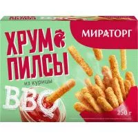 Фото акции Изделие кулинарное из мяса птицы рубленое замороженное: Хрумпилсы из курицы БАРБЕКЮ (BBQ) 250г МИРАТОРГ