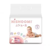 Фото акции Изделия санитарно-гигиеническиедля ухода за детьми Nishoomi подгузники детские одноразовые. Размер Мини (S (2)), для детей весом 4-8 кг, 24 штуки