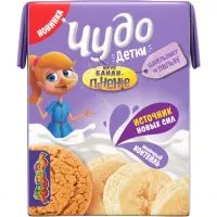 Фото акции Коктейль молочный стерилизованный со вкусом банан-печенье, с мдж 2,5 % «Чудо детки», 200 мл