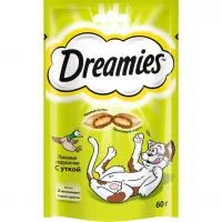 Фото акции Корм для кошек Dreamies, утка, 60 г