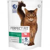 Фото акции Корм Perfect Fit Sterile для стерилизованных кошек с говядиной 650 г