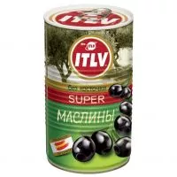 Фото акции Маслины ITLV черные без косточки 350г
