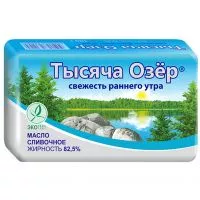 Фото акции Масло Тысяча Озер сладко-сливочное 82.5% 180г