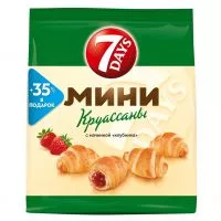 Фото акции Мини круассаны 7Days, клубника, 300 г