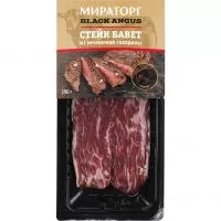 Фото акции МИРАТОРГ Стейк Бавет из мраморной говядины б/к кат.А охл в/у 290г