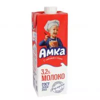Фото акции Молоко Амка, ультрапастеризованное, 3,2%, 1000 г