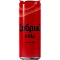 Фото акции Напиток безалкогольный сильногазированный ароматизированный «Кола без сахара» Добрый 0,25л ЖБ