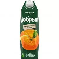 Фото акции Нектар ДОБРЫЙ апельсиновый 100% 1л