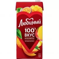 Фото акции Нектар Любимый мультифруктовый с мякотью для детского питания т/п 1.93л