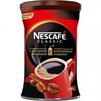 Фото акции NESCAFE СLASSIC НАТУРАЛЬНЫЙ РАСТВОРИМЫЙ ПОРОШКООБРАЗНЫЙ КОФЕ С ДОБАВЛЕНИЕМ НАТУРАЛЬНОГО ЖАРЕНОГО МОЛОТОГО КОФЕ, 230г