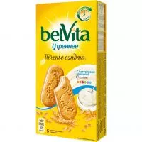 Фото акции Печенье Belvita Утреннее со злаками и йогуртовой начинкой 253г
