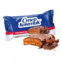 Фото акции Печенье-сэндвич Супер-Контик шоколадный вкус 100 г