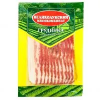 Фото акции Продукт из мяса свинины кат. Б, грудинка сырокопченая охл.,  150 гр. нарезка
