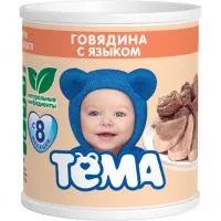 Фото акции Пюре Тема*, говядина-язык, 100г