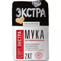 Фото акции РЯЗАНОЧКА Мука ПШЕНИЧНАЯ ЭКСТРА 2кг