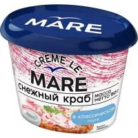 Фото акции Рыбн кулин изд: Крабовое мясо (имитац «сурими») в соусе на основе растит масел пастеризованное «Снежный краб в классическом соусе» M ARE. Масса нетто: 150 г
