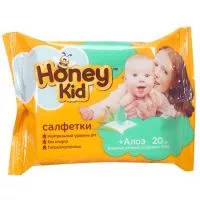 Фото акции Салфетки влажные Honey Kid детские с алоэ 20шт