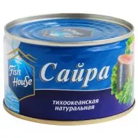 Фото акции Сайра Fish Hous, тихоокеанская, натуральная, 240 г