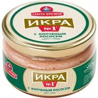 Фото акции С.БРЕМ. Икра деликатесная с копченым лососем 180г