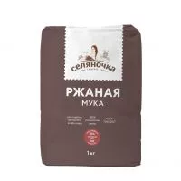 Фото акции СЕЛЯНОЧКА Мука ржаная хлебопекарная обдирная 1кг