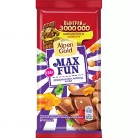 Фото акции Шоколад молочный Alpen Gold Альпен Гольд Максфан со взрывной карамелью, мармеладом и печеньем, 150г