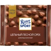Фото акции Шоколад Ritter Sport Молочный Цельный лесной орех 100г