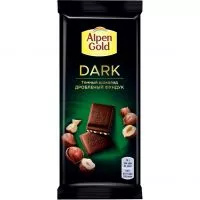 Фото акции Шоколад темный Alpen Gold Альпен Гольд с дробленым фундуком, 80г