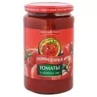 Фото акции Томаты в собственном соку Помидорка с/б 680г