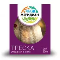 Фото акции Треска Меридиан отварная в желе 200г
