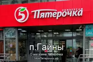 Пятерочка в п.Гайны